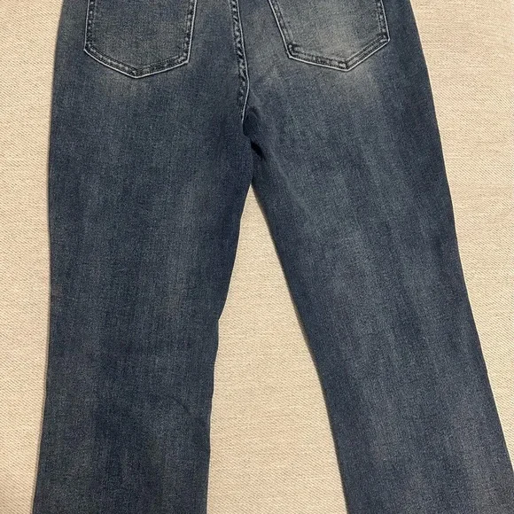 Royalty for Me Premium Stretch Crop Kick Flare Jeans Size 10 Tummy Control - Picture 5 of 7